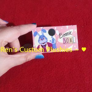 Custom Handmade Laminate Cosplay Fnaf Bonnie Bowl Game Pass Card !
